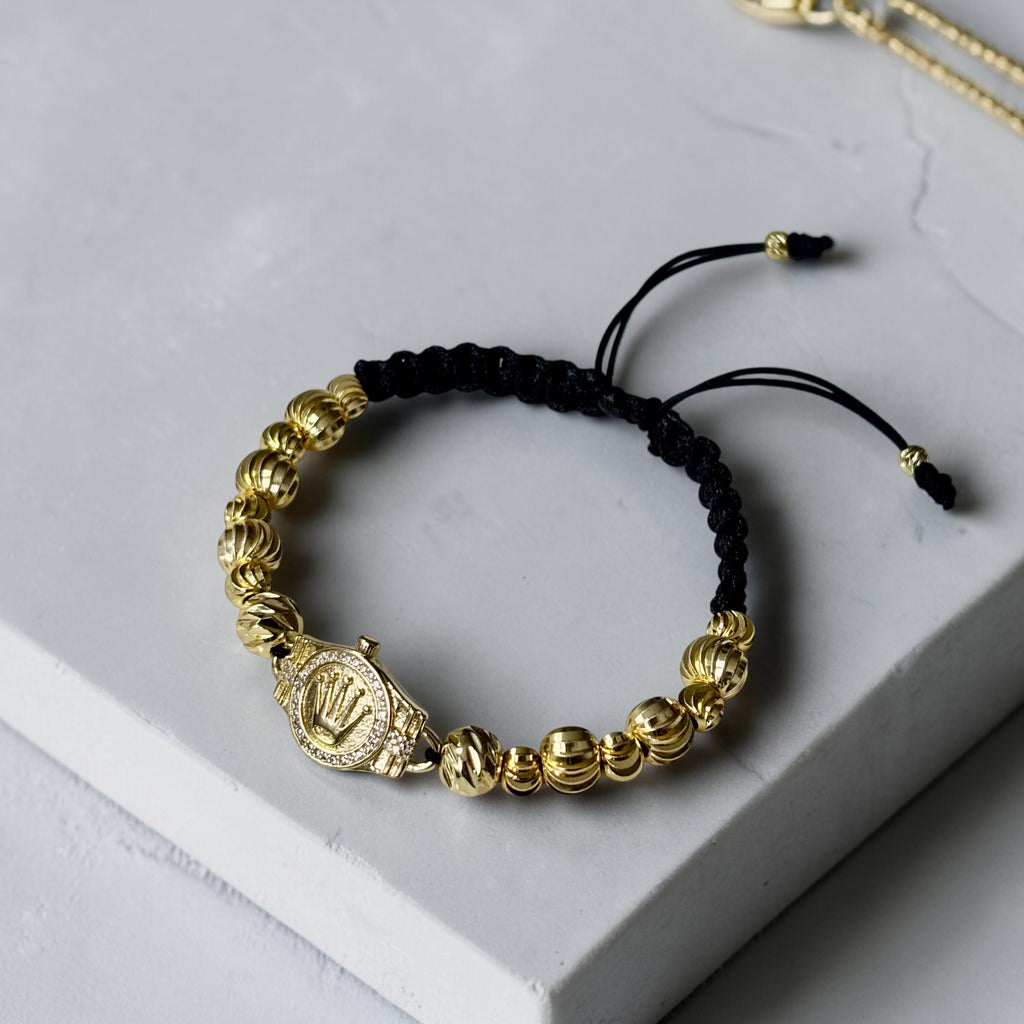 Pulsera Balines Estilo ROLEX en Oro Laminado 18K