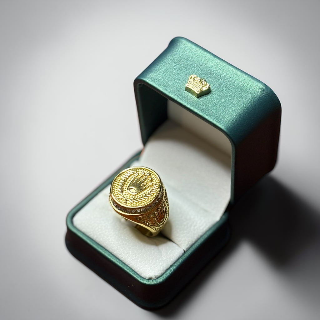 Anillo Estilo Corona en Oro Laminado 18K