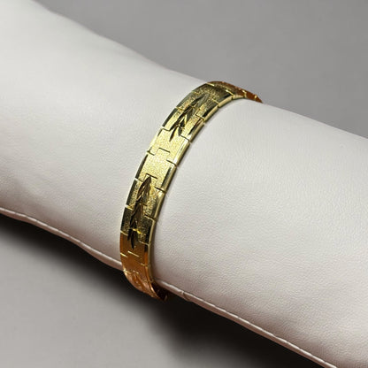 Brazalete SIGNATURE para Hombre en Oro Laminado 18K ✨