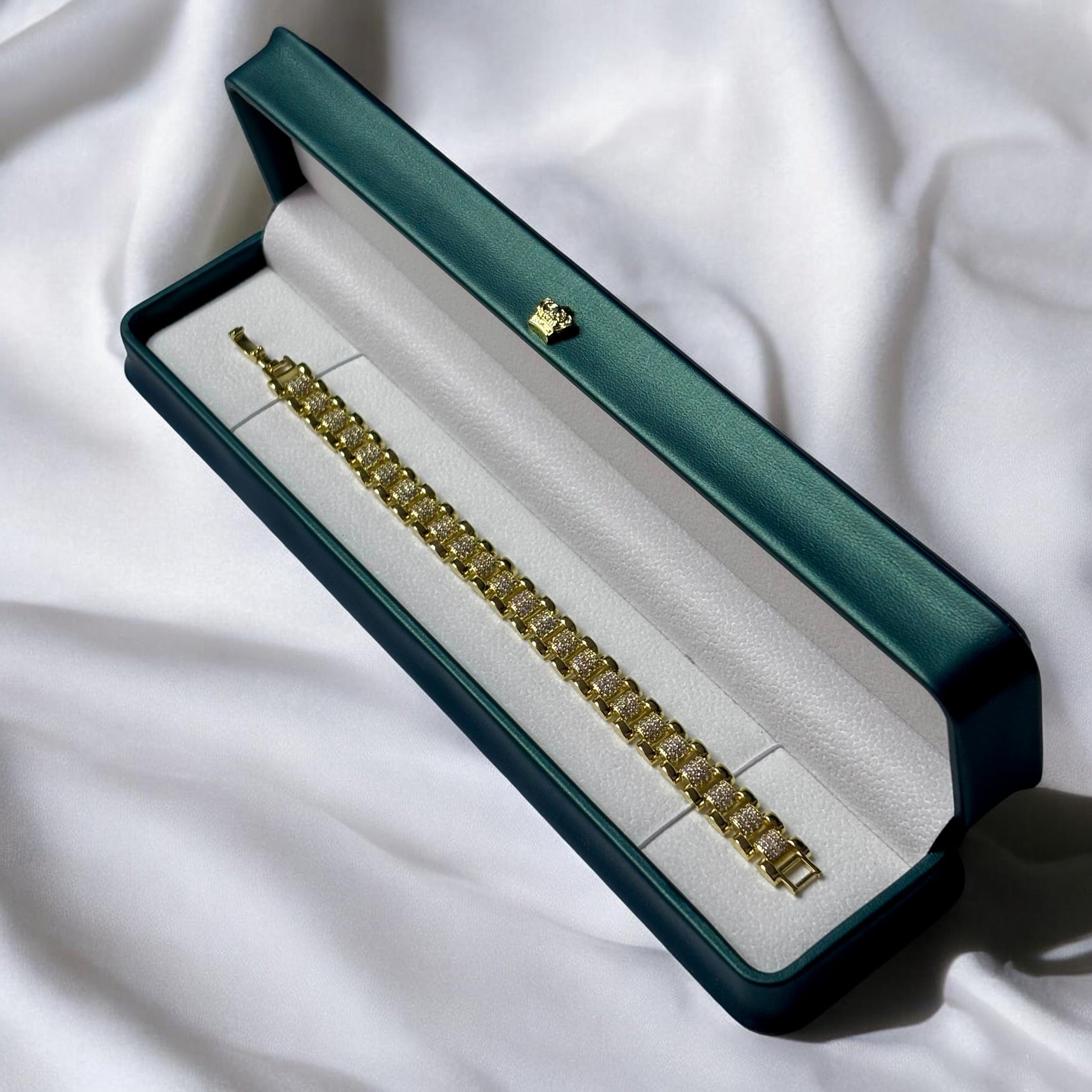 Pulsera PANAL de Lujo en Oro Laminado 18K para Hombre