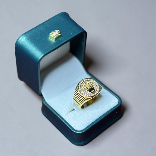 Anillo Corona Tipo Rolex en Oro Laminado 18K ✨