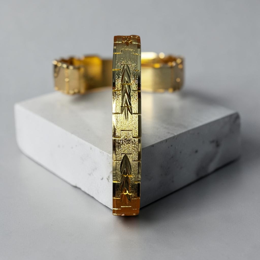 Brazalete SIGNATURE para Hombre en Oro Laminado 18K ✨