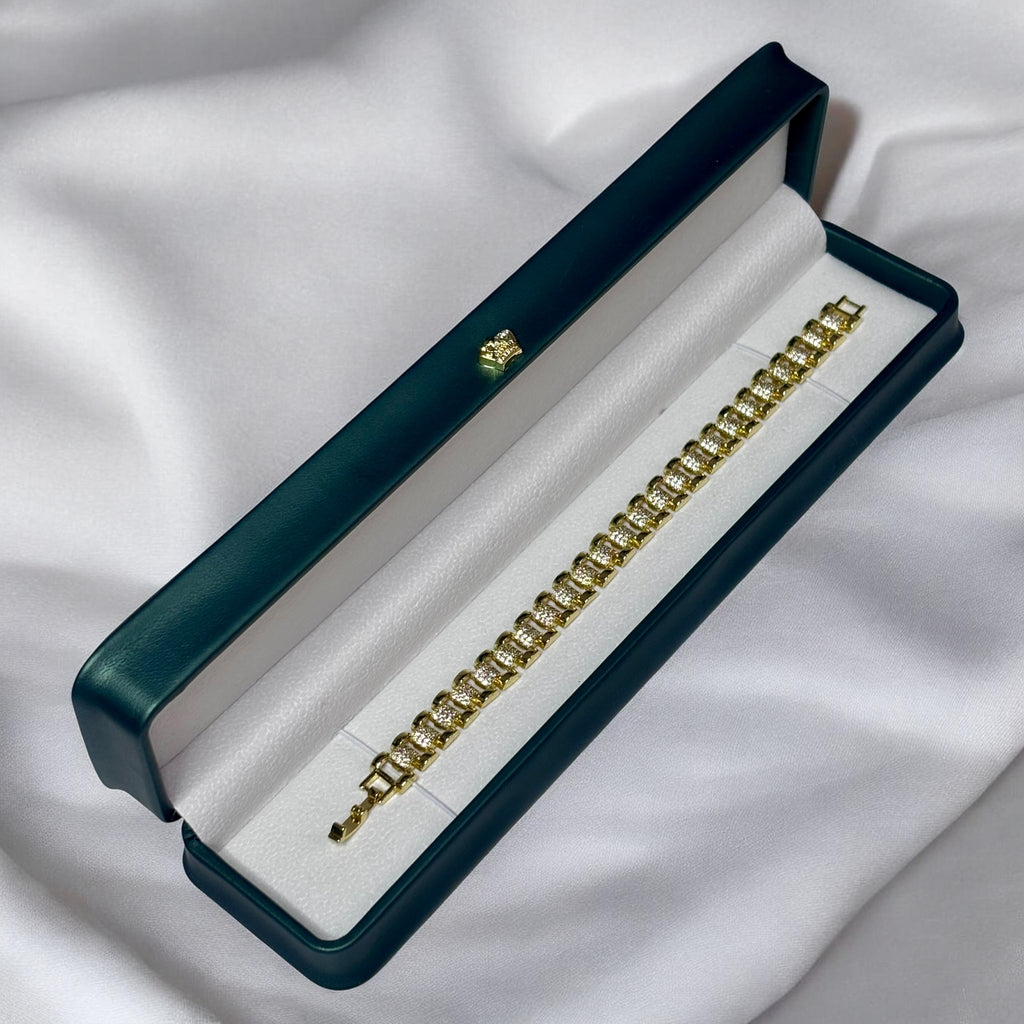 Pulsera PANAL de Lujo en Oro Laminado 18K para Hombre