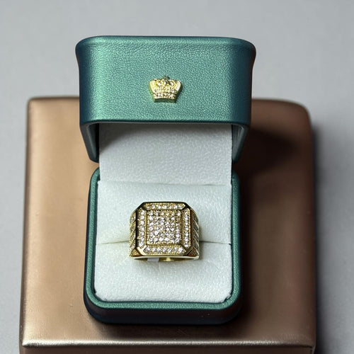 Anillo Circonia Cúbica en Oro Laminado 18K