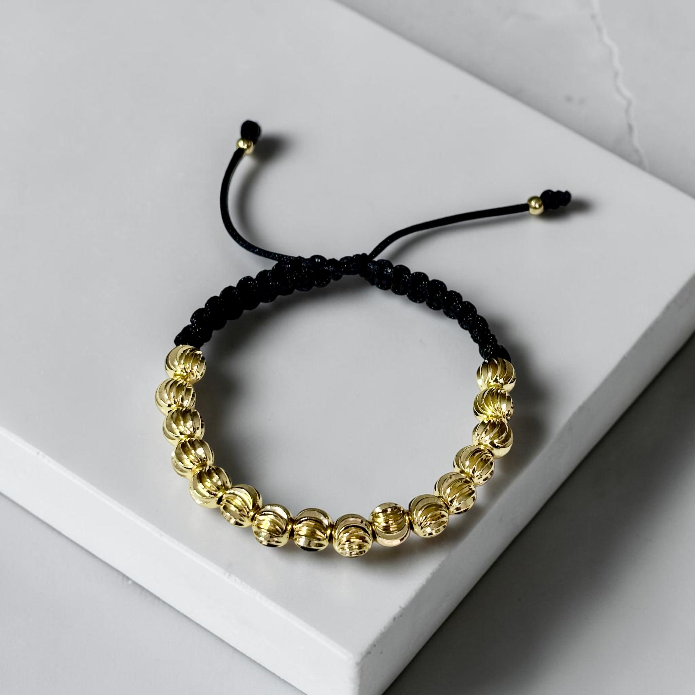 Pulsera Monarca 8mm en Oro Laminado 18K