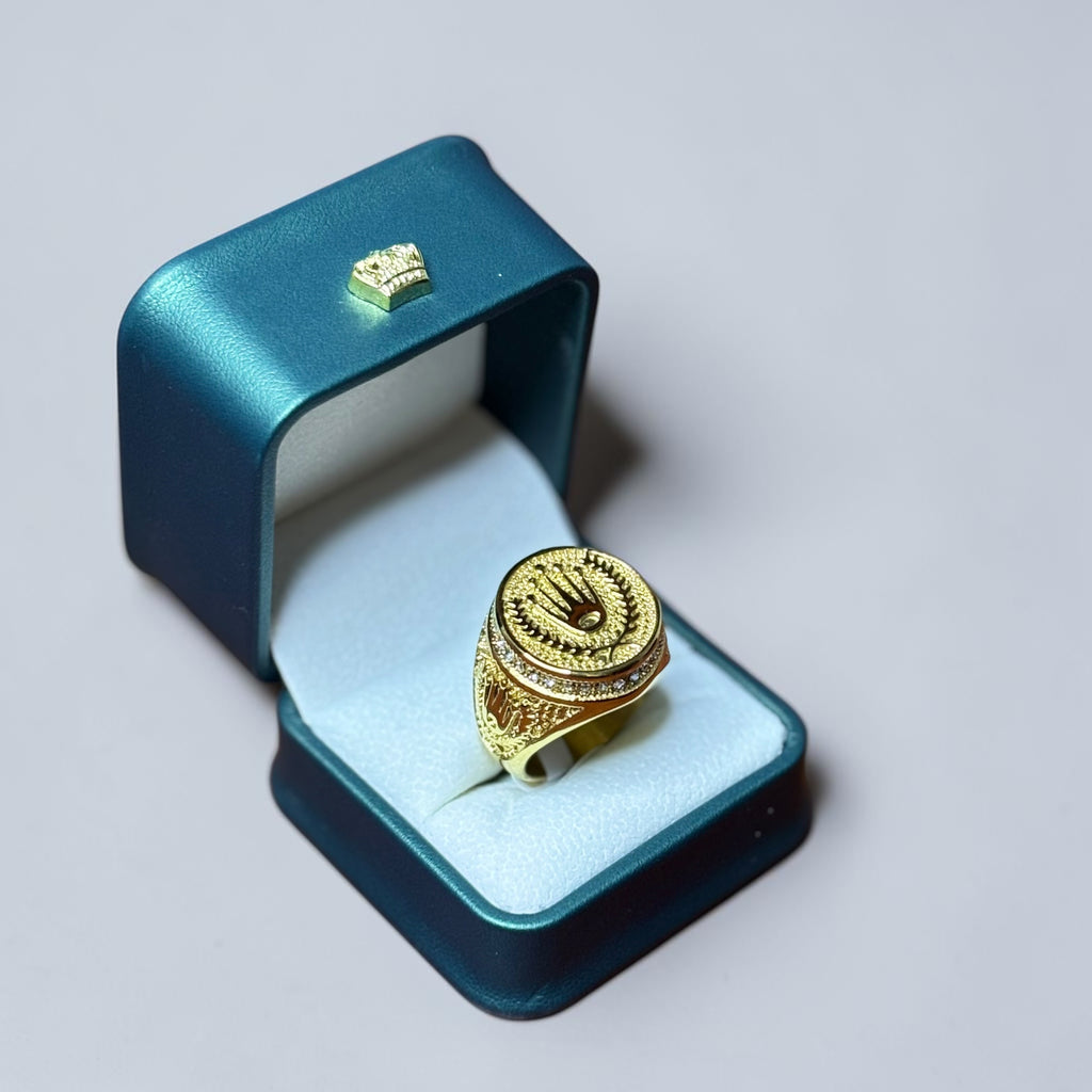 Anillo Estilo Corona en Oro Laminado 18K