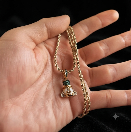 Cadena Lazo (60cm 4mm) + Dije Tío Rico Mc Pato