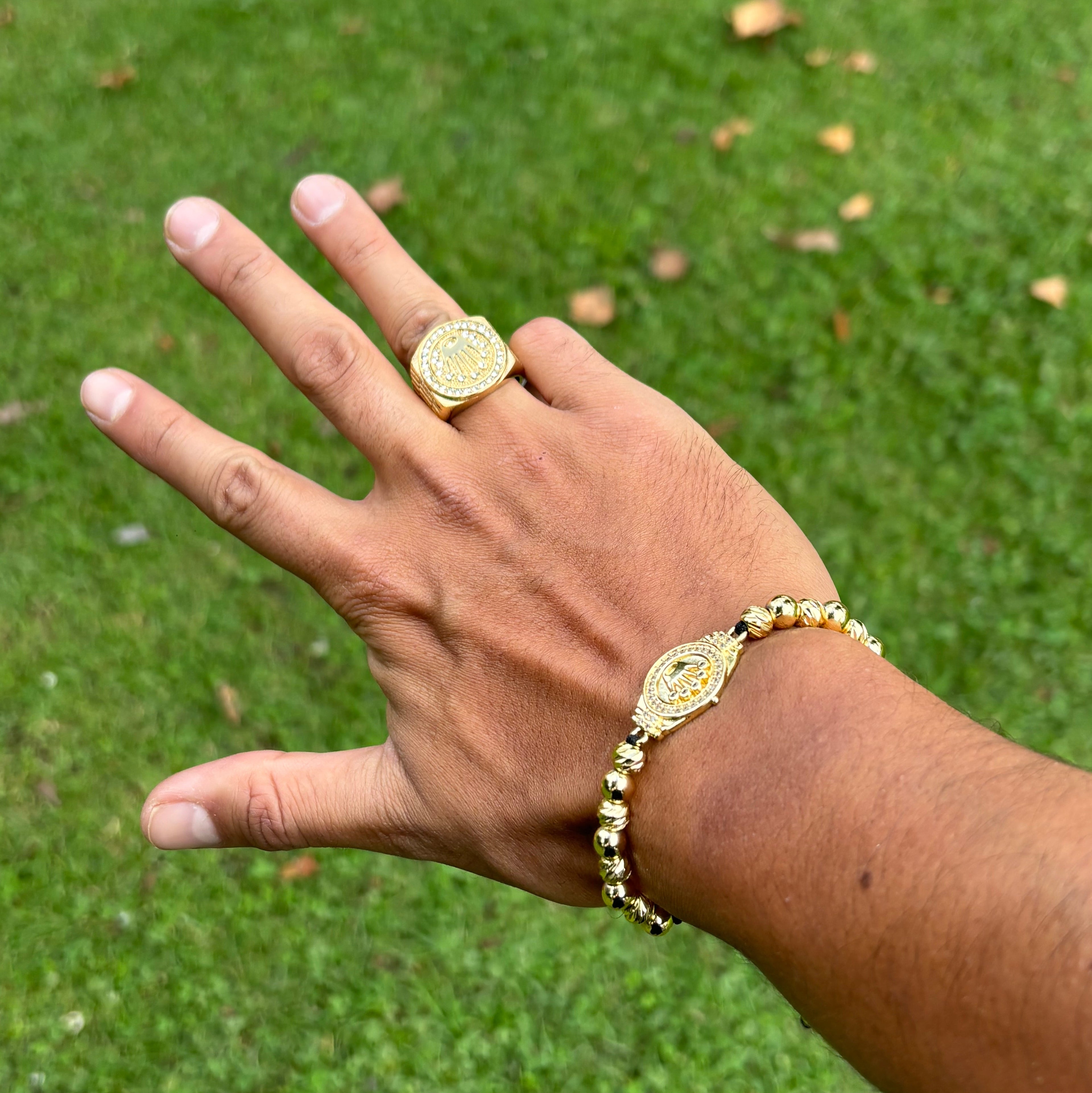 Set Rolex Premium 18K – Anillo + Pulsera en Oro Laminado