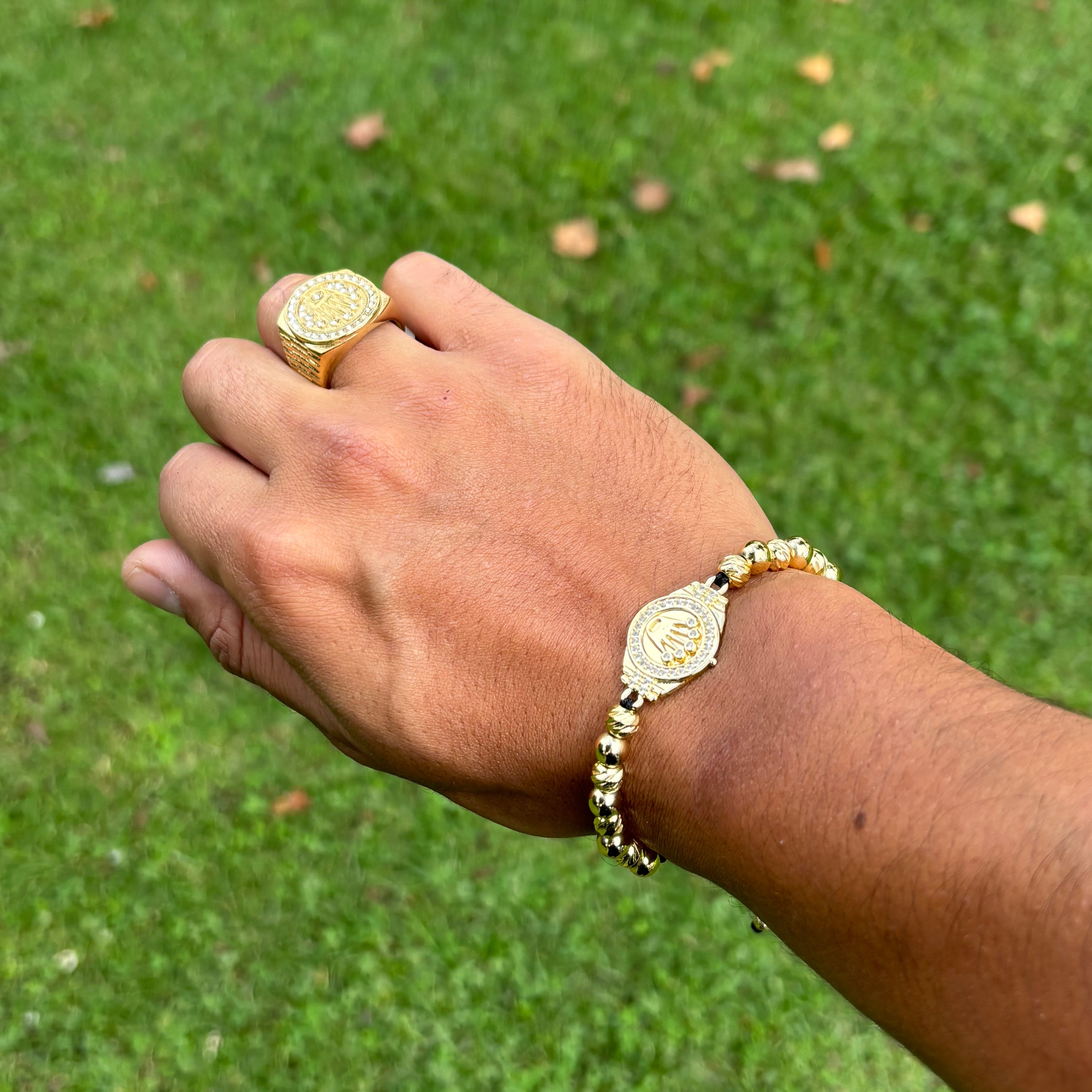 Set Rolex Premium 18K – Anillo + Pulsera en Oro Laminado
