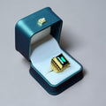 Anillo Piedra Natural en Oro Laminado 18K