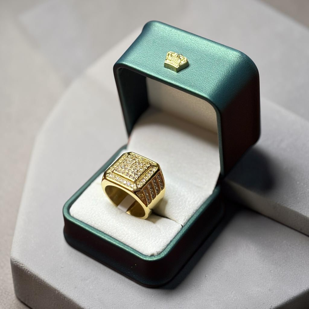 Anillo Circonia Cúbica en Oro Laminado 18K