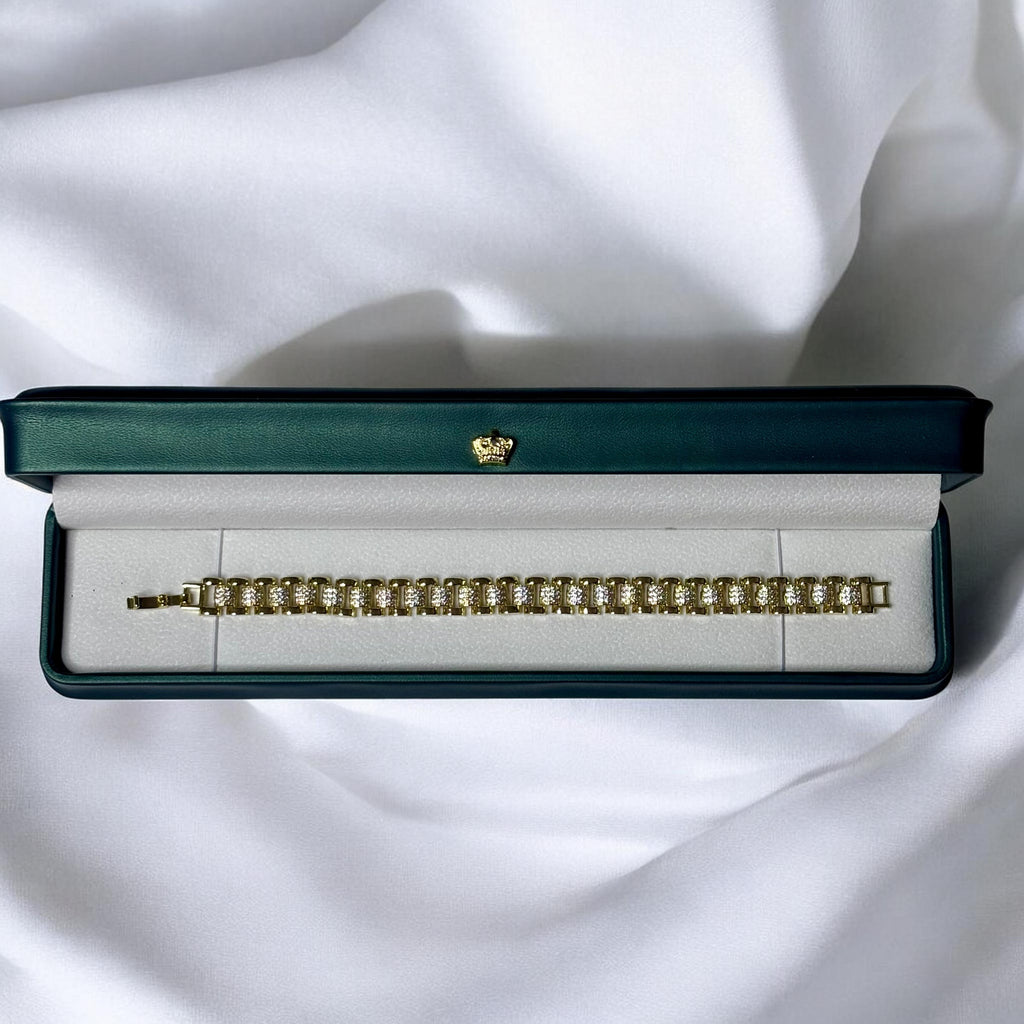 Pulsera PANAL de Lujo en Oro Laminado 18K para Hombre