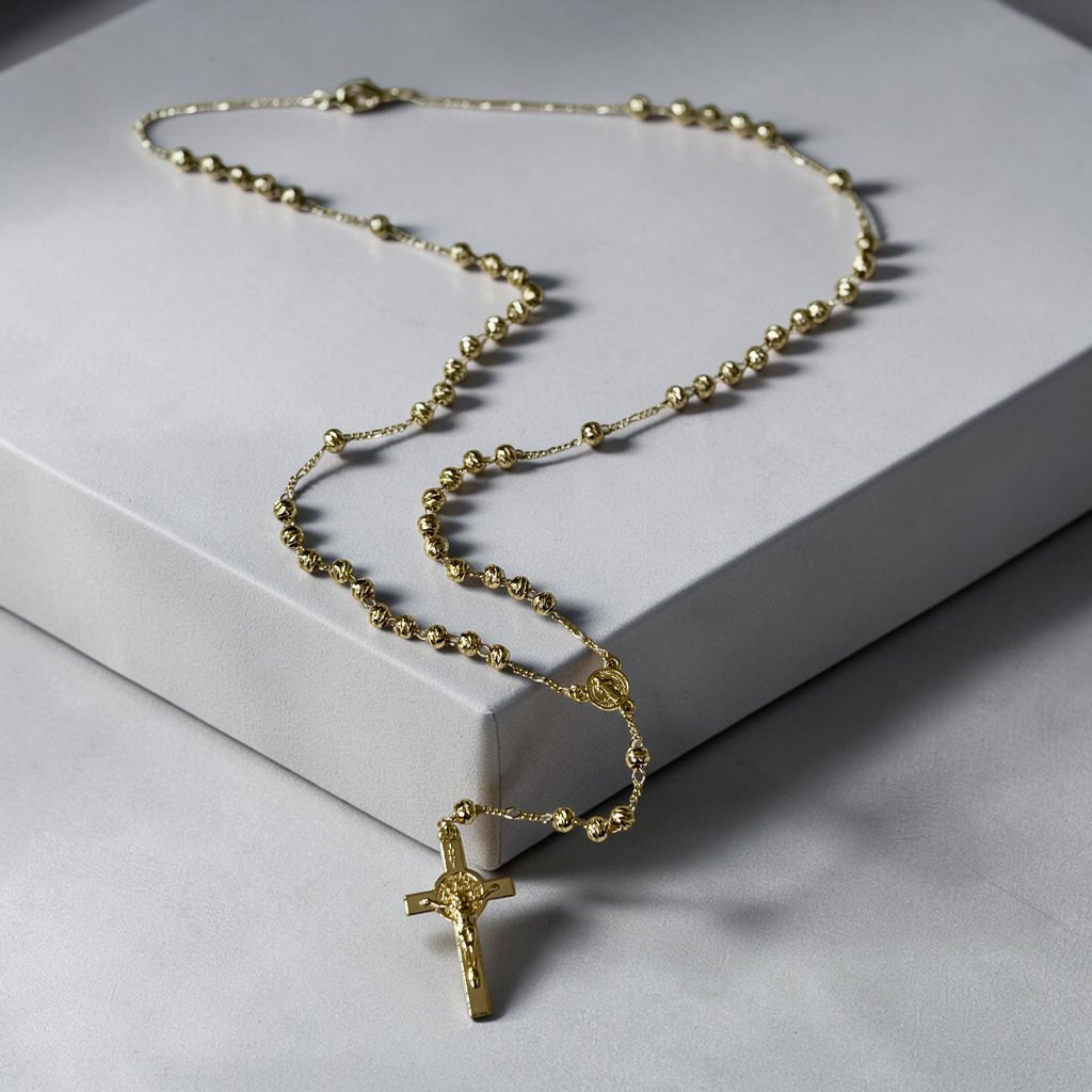 Camándula San Benito en Oro Laminado 18K ✝️🙏