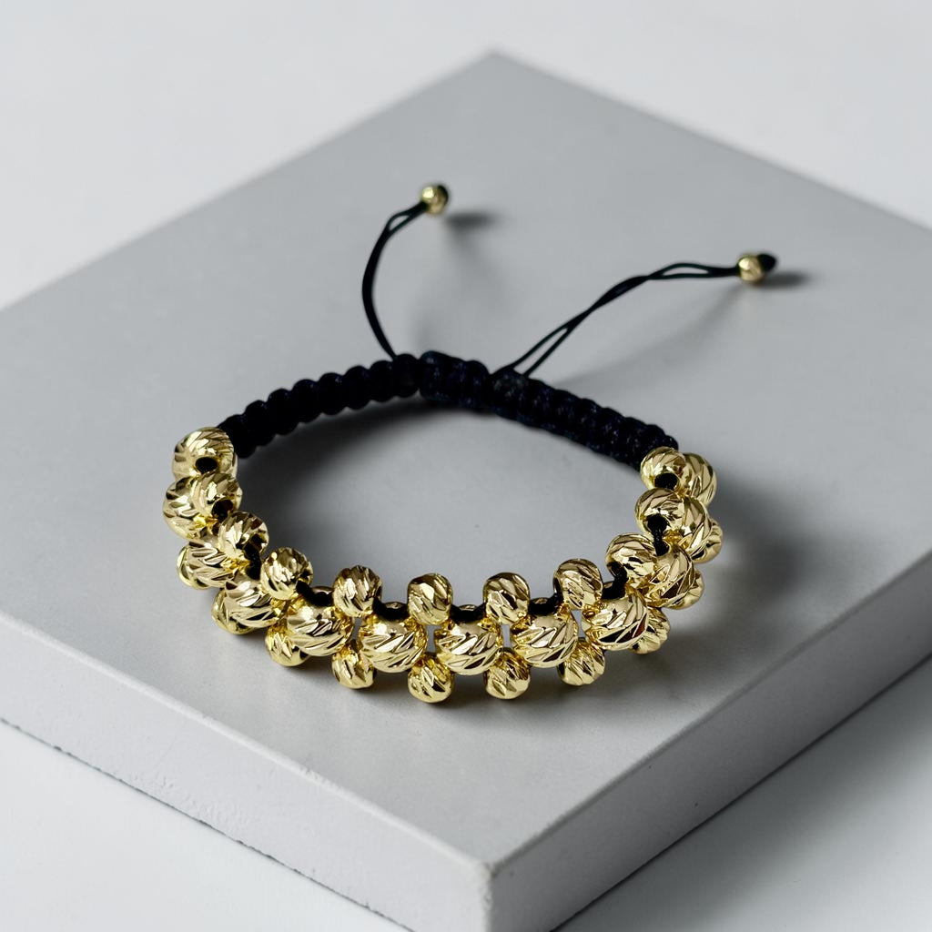 Pulsera 3 Carriles en Oro Laminado 18K