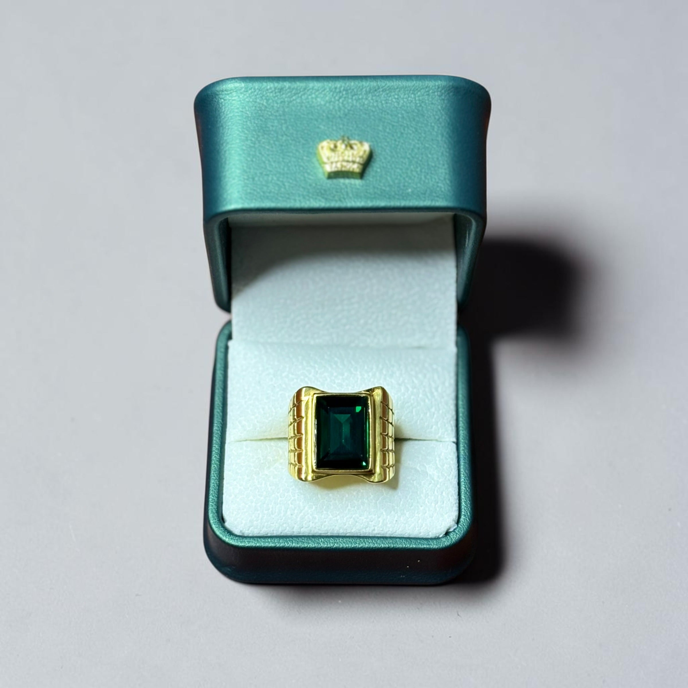 Anillo Piedra Natural en Oro Laminado 18K
