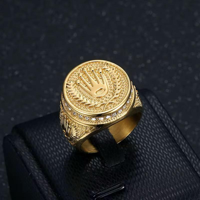 Anillo Estilo Corona en Oro Laminado 18K