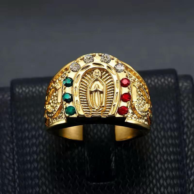 Anillo Virgen de Guadalupe en Oro Laminado 18K