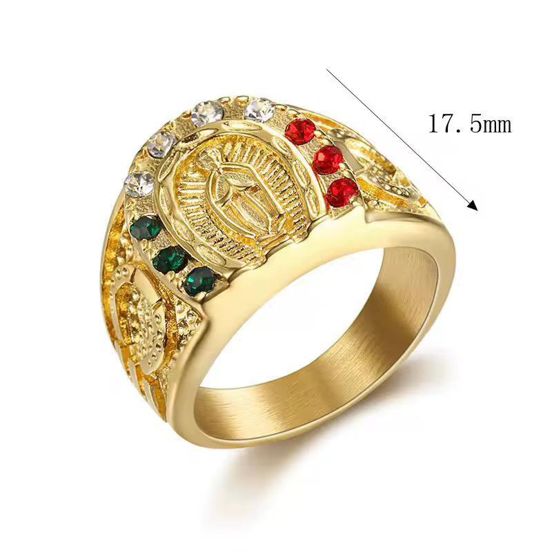 Anillo Virgen de Guadalupe en Oro Laminado 18K